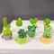 4Piece Resin Succulent Cactus Miniatures Tiny Green Plant Bonsai For Car Dashboard Office Home D 1