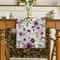 Watercolor Floral Green Plant Linen Table Runner Seasonal Kitchen Dining Decor Reusable Wedding P 1