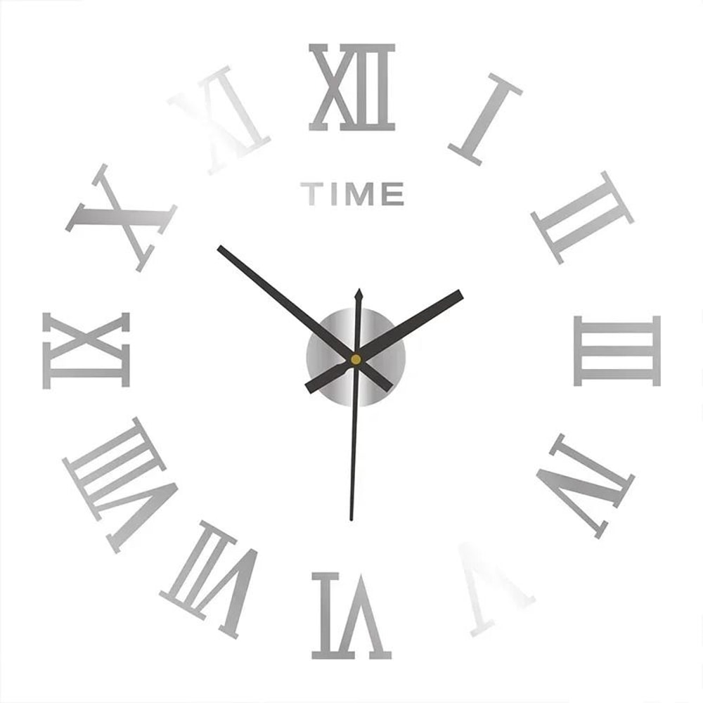 3D DIY Silent Wall Clock Modern Simple PunchFree Wall Sticker Clock For Home Office 9
