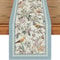 Blue Birds Floral Blossom Linen Table Runner Durable Kitchen Dining Decor Wedding Party Table Ru 0