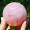 Natural Pink Crystal Ball Polished Rose Quartz Massage Sphere For Reiki Healing HighVibration Hom 12