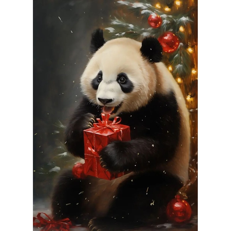 Classic Traditional Christmas Canvas Art Santa Claus Christmas Tree Holiday Poster For Festive Ho 14