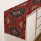 Vibrant Bohemian Style Table Runner Rich Red Persian Antique Stripe Pattern For Wedding Celebratio 2