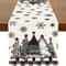 Retro Plaid Christmas Tree Table Runner Polyester Holiday Dining Decor Wintertime Seasonal Home D 9