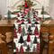Retro Plaid Christmas Tree Table Runner Polyester Holiday Dining Decor Wintertime Seasonal Home D 7