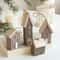 Wooden Christmas House Pendant Handcrafted Small Log House Ornament For Christmas Tree Creative H 0