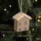 Wooden Christmas House Pendant Handcrafted Small Log House Ornament For Christmas Tree Creative H 9