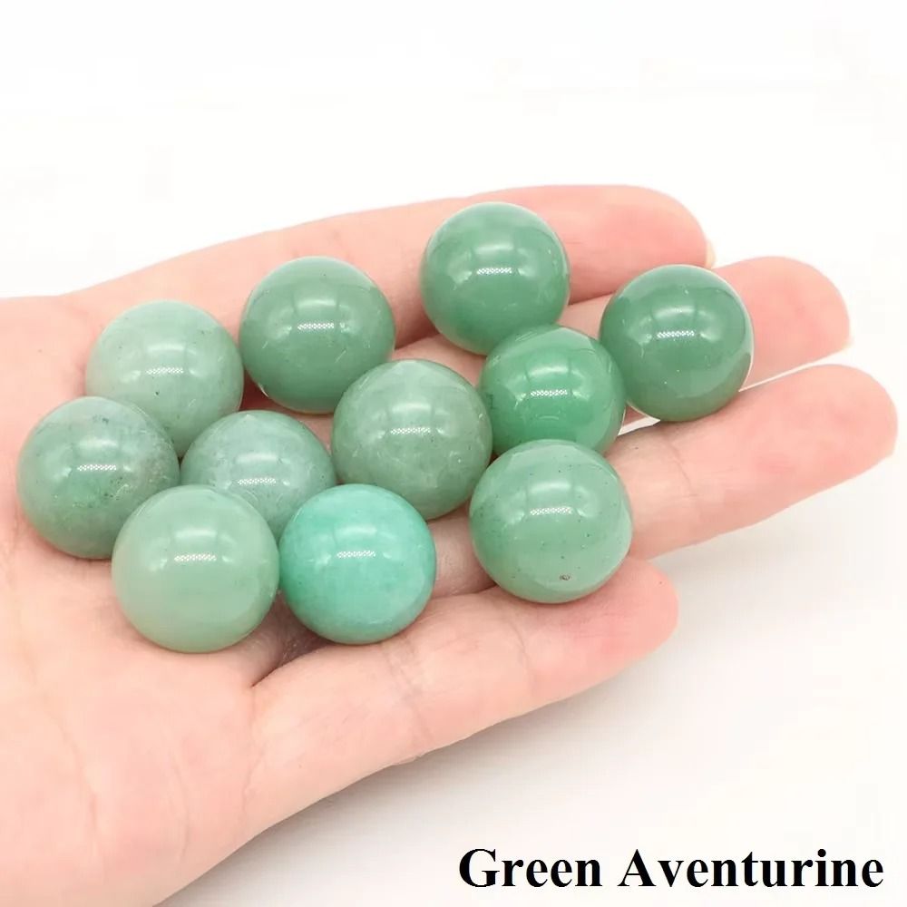 16mm Natural Stone Round Ball Set Amethyst Rose Quartz Healing Crystal Spheres For Chakra Zen Hom 11