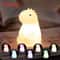 Cute Pear Night Light 7Color Dimmable TouchControlled Silicone Lamp StressReducing USB Rechargeab 6