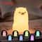 Cute Pear Night Light 7Color Dimmable TouchControlled Silicone Lamp StressReducing USB Rechargeab 7