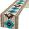 Aztec Ethnic Tribal Style Linen Table Runner Boho Abstract Geometric Texture For Kitchen Party Di 1