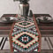 Aztec Ethnic Tribal Style Linen Table Runner Boho Abstract Geometric Texture For Kitchen Party Di 7