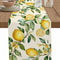 Watercolor Lemon Linen Table Runner Refreshing Summer Greenery Holiday Party Decor Farmhouse Dres 6