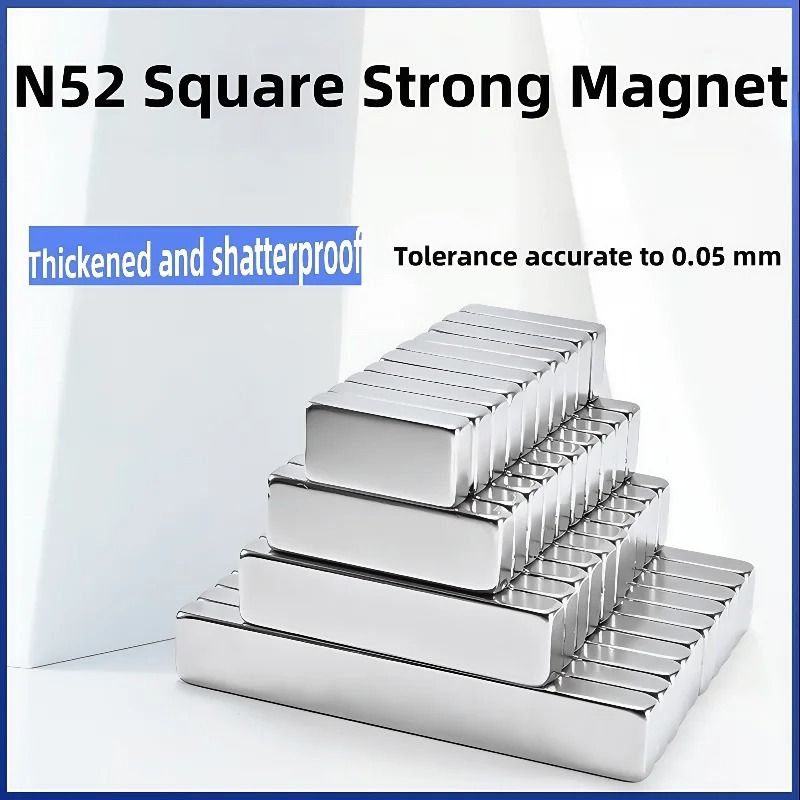 10Piece N52 Neodymium Square Magnet Set HighPerformance Industrial Strength For Offices Refrigerat 0