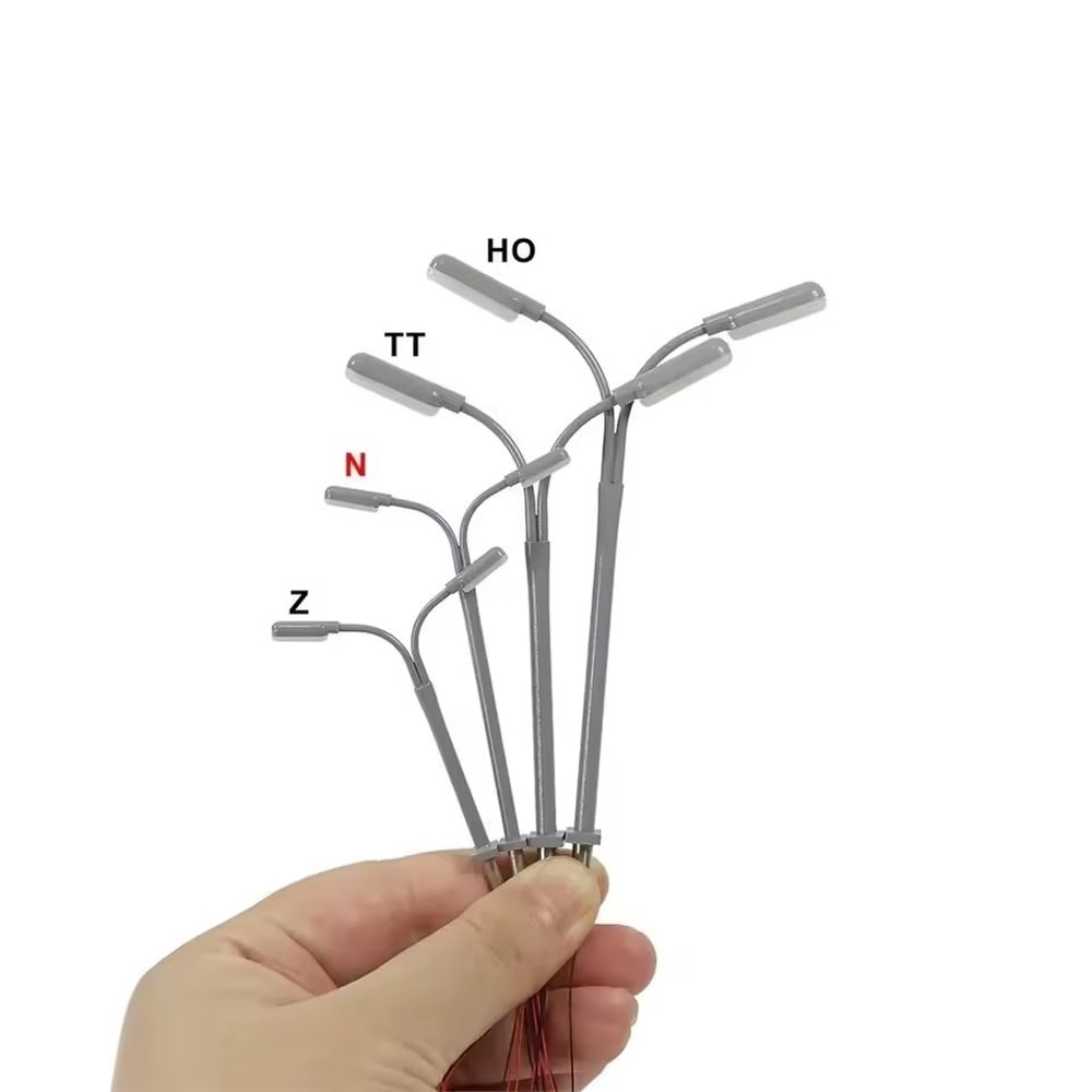5Piece NScale Model Platform LED Street Lamps HighPrecision 1160 Miniature Garden Lamps For Railwa 2