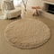 Soft Plush Circular Rug UltraFluffy Kids Bedroom Play Mat Minimalist Nursery Floor Decor 15