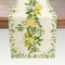 Spring Summer Lemon Floral Linen Table Runner Refreshing Seasonal Dresser Scarf Botanical Holida 6