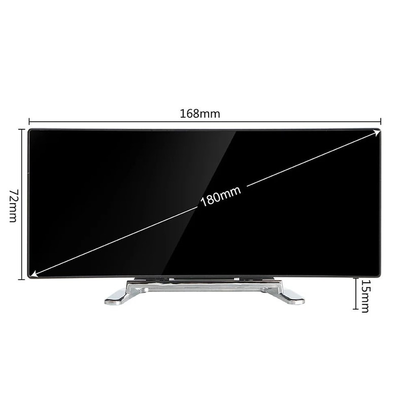 Curved LED Digital Alarm Clock Dimmable Mirror Screen Table Clock With Large Numbers For Kids Bedr 5