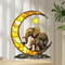 Elephant Family Moon Suncatcher Pendant Celestial Window Decoration For Bedrooms Gardens Modern 6