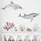 Underwater World Watercolor Wall Decals Waterproof Coral Tropical Fish Stickers For Bathroom Nurs 5