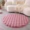 Faux Rabbit Fur Bubble Texture Round Carpet Premium Soft Plush Rugs For Kids Bedrooms Game Cushion 10
