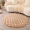 Faux Rabbit Fur Bubble Texture Round Carpet Premium Soft Plush Rugs For Kids Bedrooms Game Cushion 7