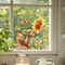 Rustic Watercolor Animal Decal Squirrel Sunflower Design For Glass Windows Mirrors Modern Countr 0