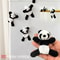 5Piece Zen Panda Collection Cute Mini Animal Figures For Home Office Desk Creative Shelf Decor 3