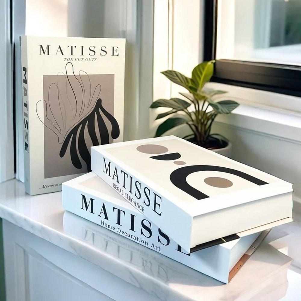 Artisanal Masterpiece Decorative Books Van Gogh Monet Painting Storage Boxes For Coffee Tables Sh 3