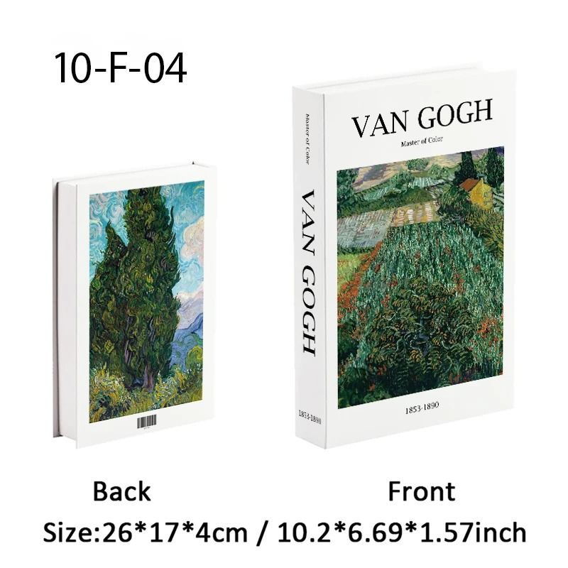 Artisanal Masterpiece Decorative Books Van Gogh Monet Painting Storage Boxes For Coffee Tables Sh 16