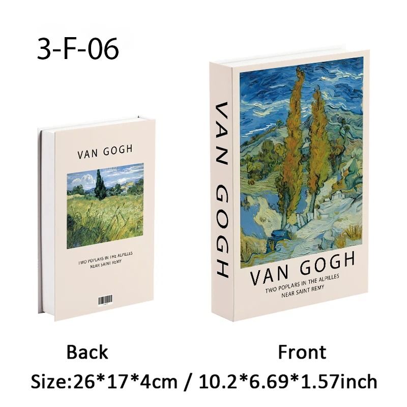 Artisanal Masterpiece Decorative Books Van Gogh Monet Painting Storage Boxes For Coffee Tables Sh 17