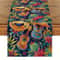 Mexican Style Colorful Printed Linen Table Runner Festive Cactus Sombrero Patterns For Day Of The 9