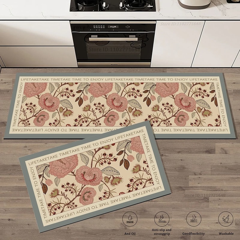 Botanical Garden ExtraThick Absorbent Rug NonSlip AntiFatigue Kitchen Bathroom Mat Collection 7