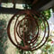 Rustic Metal Spiral Weather Vane Kinetic Wind Sculpture For Hanging Window Balcony Outdoor Garden 0