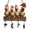Rustic Hen Wooden Key Hanger 2D Hanging Wall Decoration With Household Integrated Hooks 5