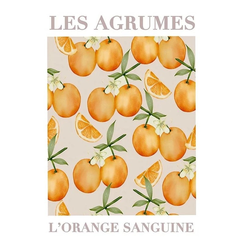 Retro Lemon Garden Canvas Art Fresh Citrus Olive Tree Wall Prints For Modern Living Rooms Offices 7