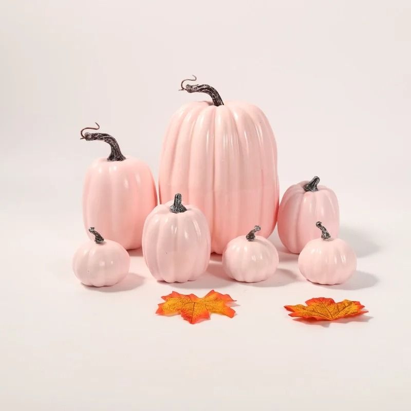 7Piece Simulation Pumpkin Set HighDefinition Artificial Harvest Decor For Halloween Thanksgiving 8