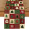 Plaid Linen Holiday Table Runner Festive Christmas Tree Snowflake Dining Decor For Winter Kitchen 6