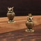 Artisanal Brass Owl Ornament Handmade Boho Decorative Figurine For Modern Desks Luxury Home Sanct 3