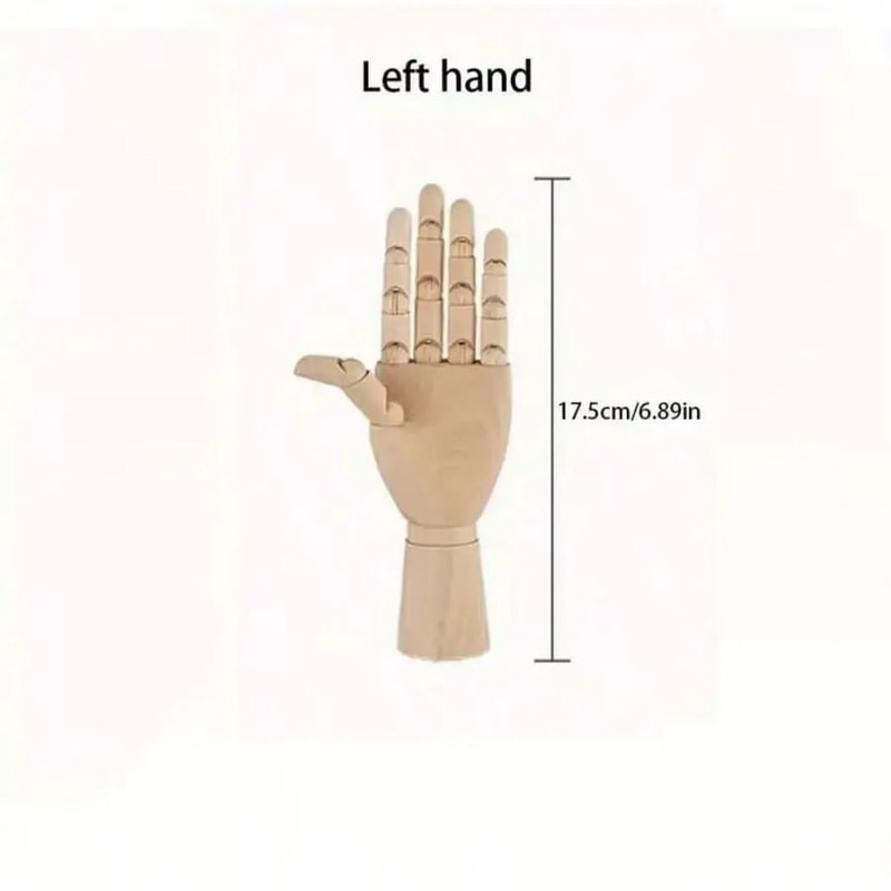 Artistic Wooden Sketch Mannequin Hand Set Movable Anatomical Models For Drawing Sculptural Decor 11