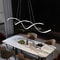 Modern Minimalist Linear Chandelier HighDefinition LED Pendant Lighting For Dining Rooms Kitchen I 1