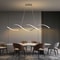 Modern Minimalist Linear Chandelier HighDefinition LED Pendant Lighting For Dining Rooms Kitchen I 4