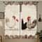 Retro Polka Dot Chicken Cafe Curtains 2Piece Contemporary Rod Pocket Window Treatment For Modern K 6
