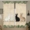 Retro Polka Dot Chicken Cafe Curtains 2Piece Contemporary Rod Pocket Window Treatment For Modern K 9