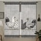 Retro Polka Dot Chicken Cafe Curtains 2Piece Contemporary Rod Pocket Window Treatment For Modern K 11