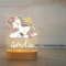 Personalized USB Acrylic Night Light Custom Name Animal Designs For Modern Baby Nurseries Kids Bed 2
