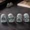 Serene Zen Little Monk Set 4Piece HandFinished Stone Sculptures For Meditation Spaces Modern Desks 3