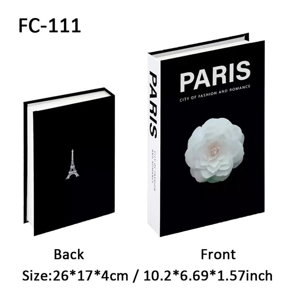 Modern Designer Fake Book Storage Box HighDefinition Paris Fashion Decorative Books For Coffee Tab 10