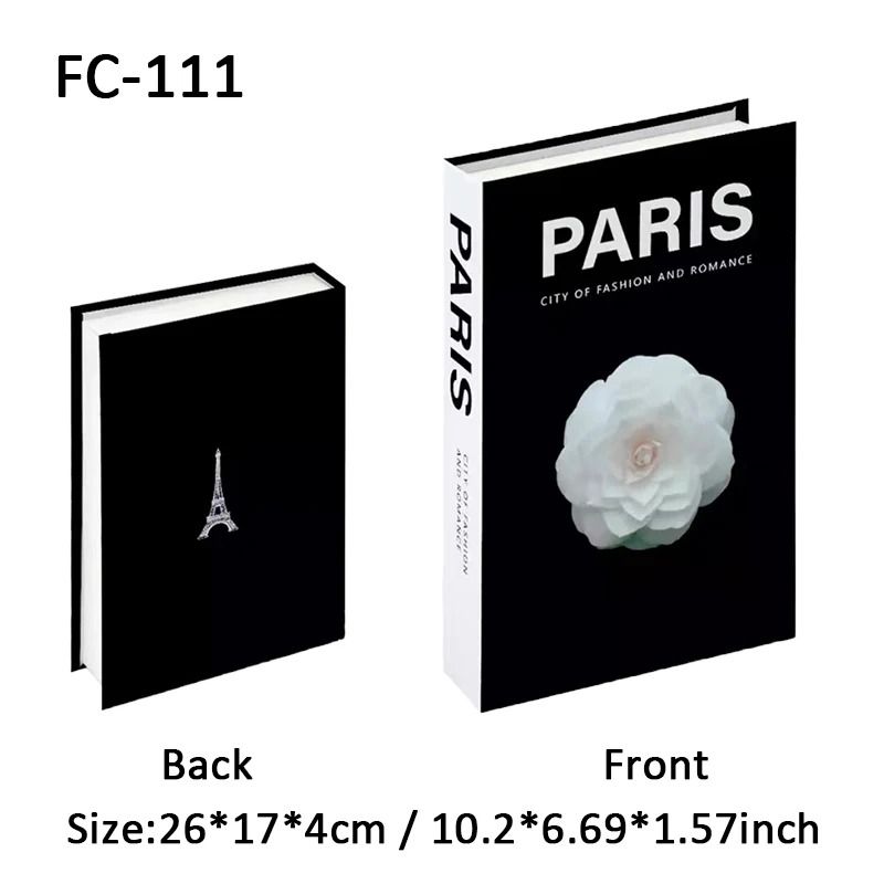 Modern Designer Fake Book Storage Box HighDefinition Paris Fashion Decorative Books For Coffee Tab 10