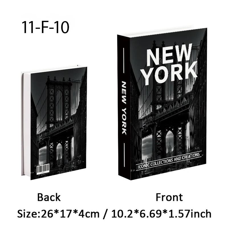 Modern Designer Fake Book Storage Box HighDefinition Paris Fashion Decorative Books For Coffee Tab 13